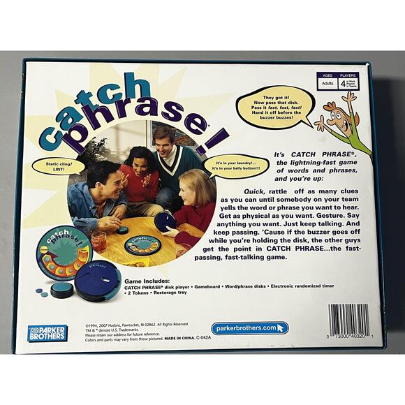 Catch Phrase Electronic Party Game Parker Brothers Hasbro Adults 4+ Players 2007 - Picture 2 of 6